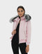 Tiffany Women's Winter Jacket with Sliver fox | Light pink